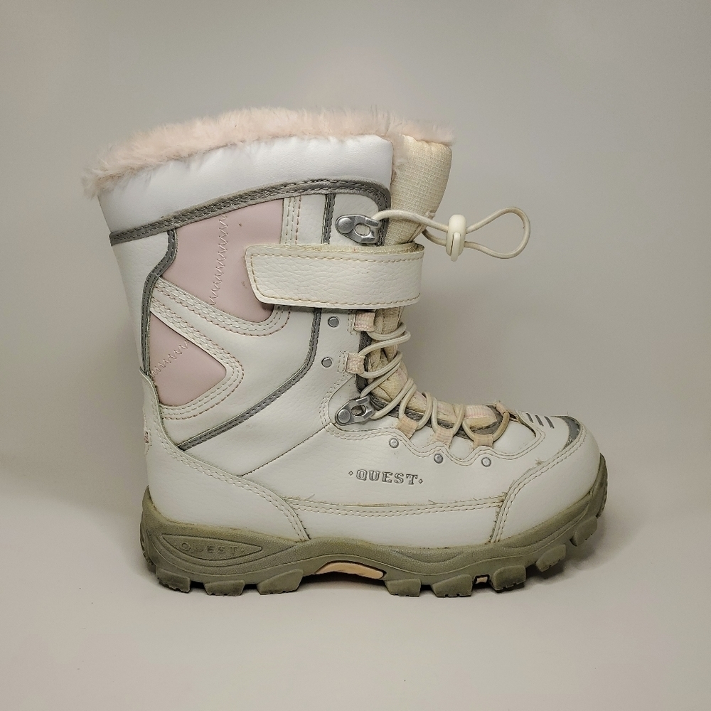 𝅺quest Girls Glacier Winter Snow Boots White Hook &